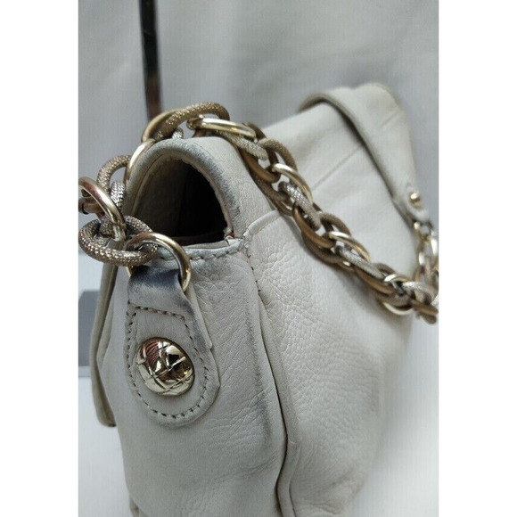Elliot Lucca Off-White Leather Chain Strap Small Shoulder Bag - Picture 4 of 14